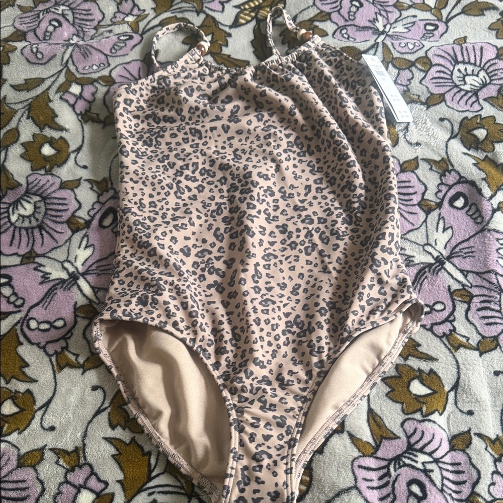 abercrombie kids Leopard Print One-Piece Swimsuit size 11/12